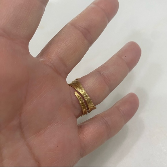 18k Yellow Gold Ring with diamonds MICHAEL ARAM Stunning 18k Adjustable … - Picture 9 of 11